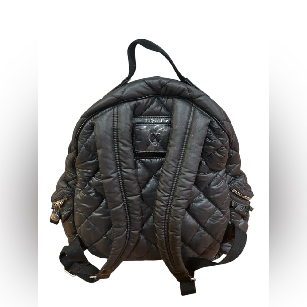 Vintage Y2K Juicy Couture Black Quilted Backpack - Picture 5 of 7